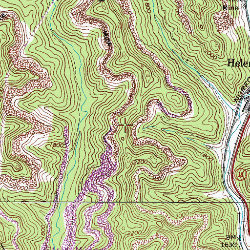 Topographic Map of Horsepen Ridge, WV