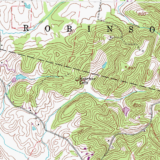 Topographic Map of Hoschar Cemetery, WV