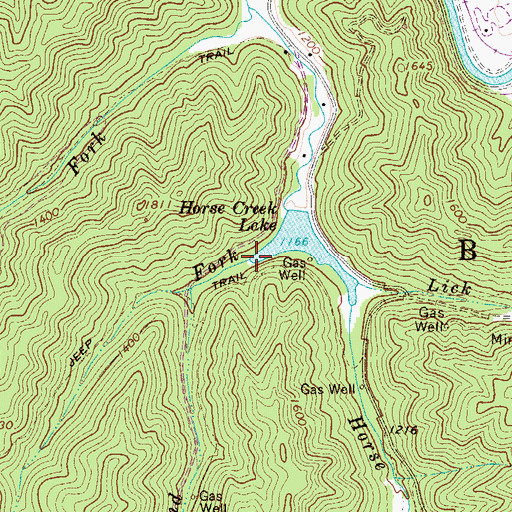 Topographic Map of Hound Fork, WV