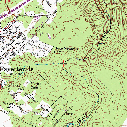 Topographic Map of House Branch, WV