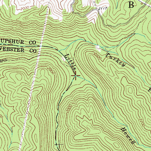 Topographic Map of Howell Fork, WV