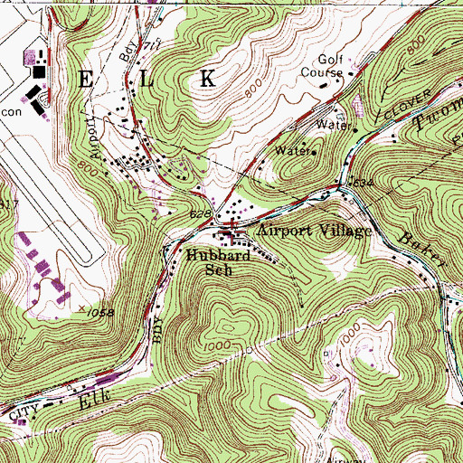 Topographic Map of Hubbard School (historical), WV