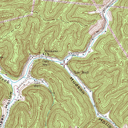Topographic Map of Hudson Hollow, WV