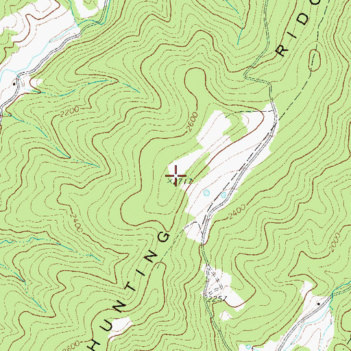 Topographic Map of Hunting Ridge, WV