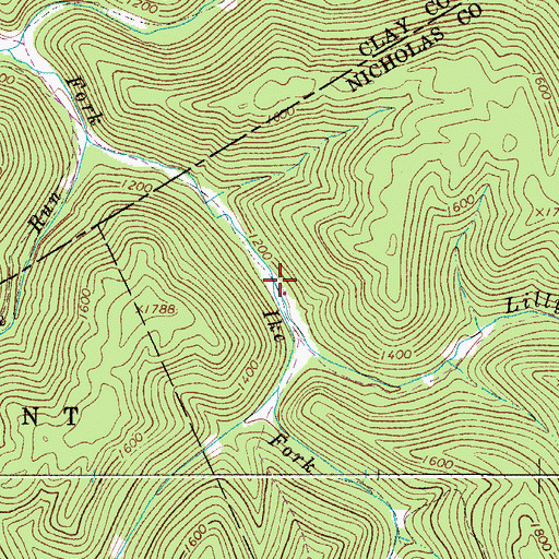 Topographic Map of Ike Fork, WV