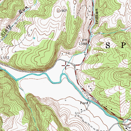Topographic Map of Indian Draft, WV
