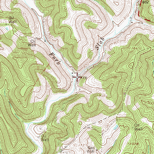 Topographic Map of Isaac Fork, WV