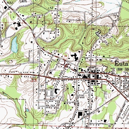 Topographic Map of Saint Stephens Church, AL