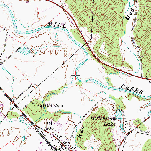 Topographic Map of Isaacs Run, WV