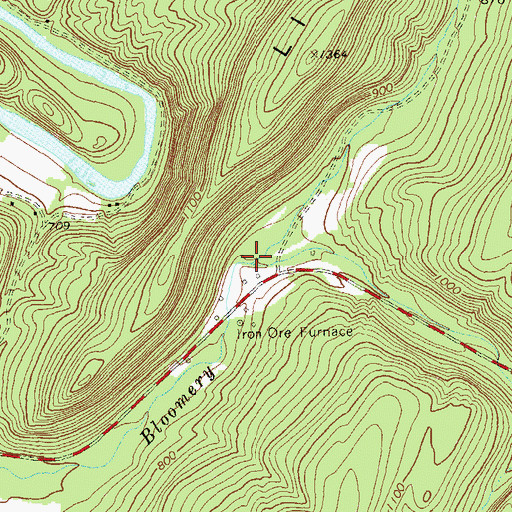 Topographic Map of Ivy Run, WV