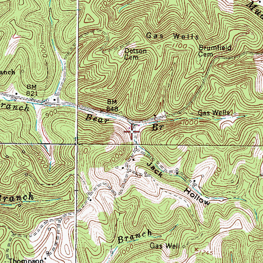 Topographic Map of Jack Hollow, WV