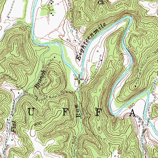 Topographic Map of Jakes Run, WV