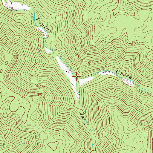 Topographic Map of Jane Branch, WV