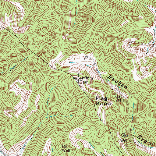 Topographic Map of Jeffers Cemetery, WV