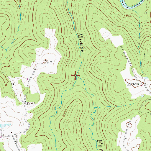 Topographic Map of Jerry Fork, WV