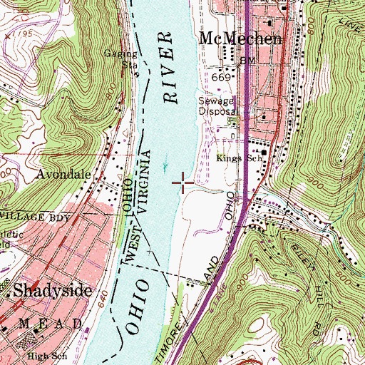 Topographic Map of Jim Run, WV