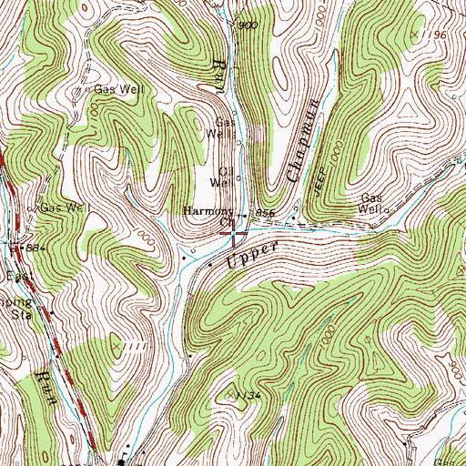 Topographic Map of Jims Run, WV