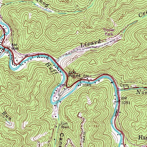 Topographic Map of Joe Point, WV