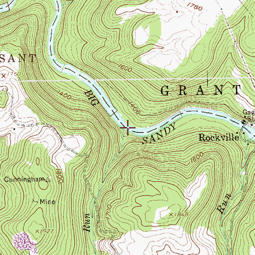 Topographic Map of Joe Run, WV