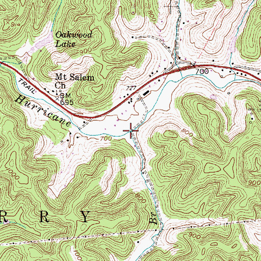 Topographic Map of Joes Branch, WV