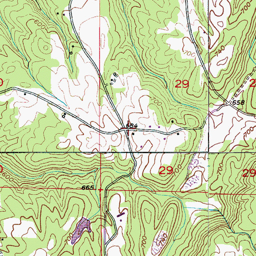 Topographic Map of Danzler, AL