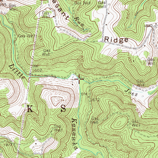 Topographic Map of Joes Run, WV