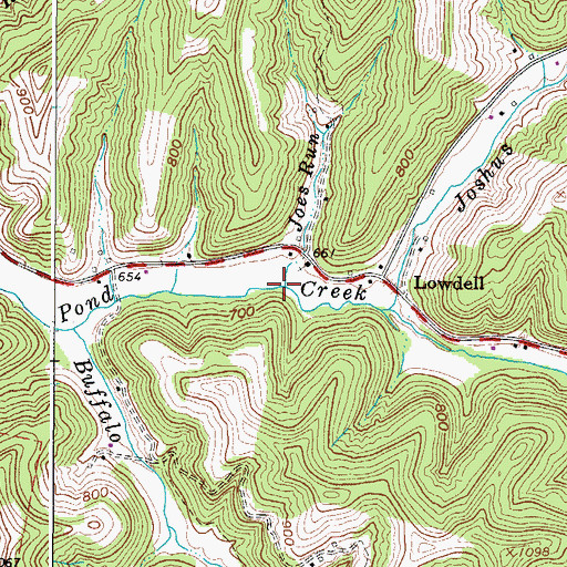 Topographic Map of Joes Run, WV