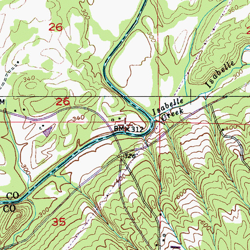 Topographic Map of Hanby Mill (historical), AL