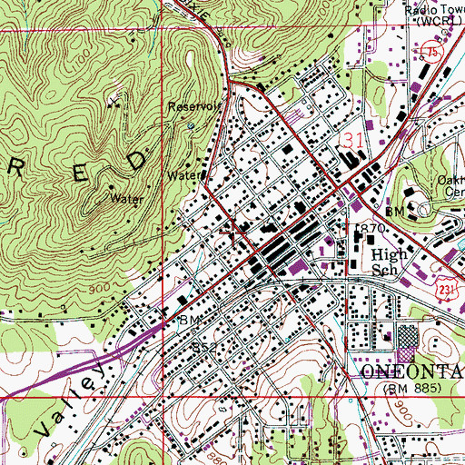 Topographic Map of Lester Memorial United Methodist Church, AL