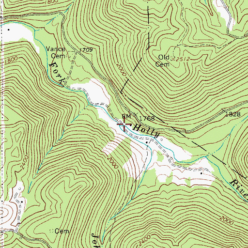 Topographic Map of Johns Run, WV