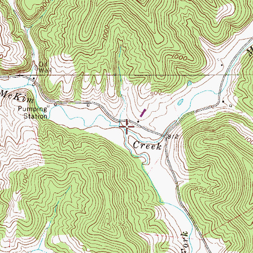 Topographic Map of Josephs Fork, WV