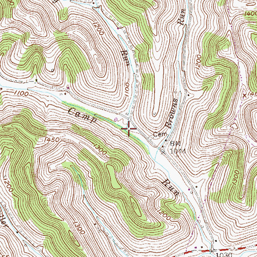 Topographic Map of Joy Run, WV