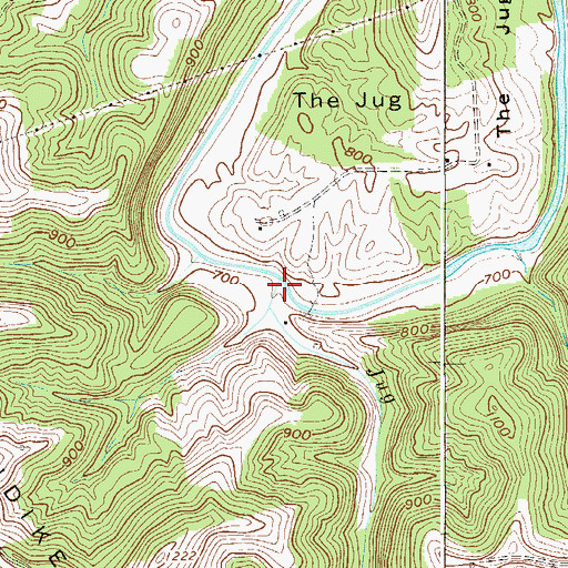 Topographic Map of Jug Run, WV