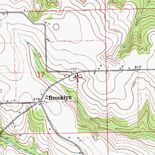 Topographic Map of Brooklyn Congregational Methodist Church, AL