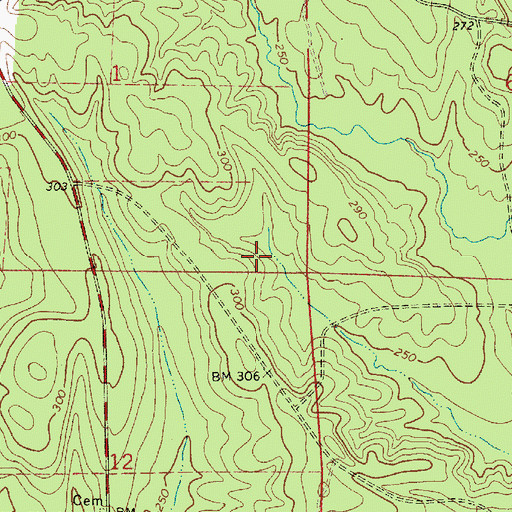 Topographic Map of Chestnut Grove Methodist Church, AL