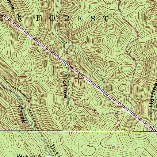 Topographic Map of Kanawha State Forest, WV