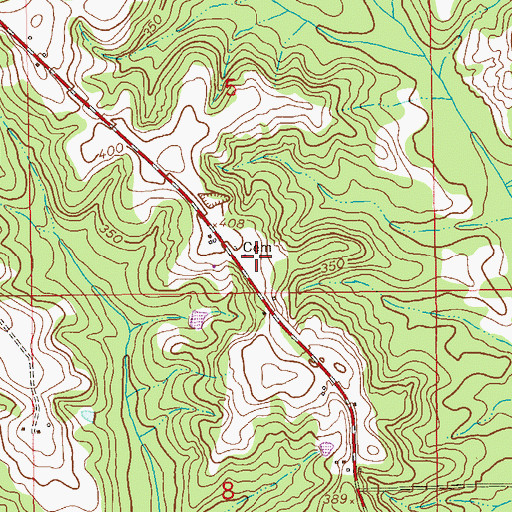 Topographic Map of Perdue Assembly of God Church, AL