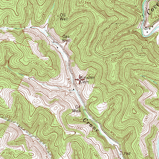Topographic Map of Keister Cemetery, WV