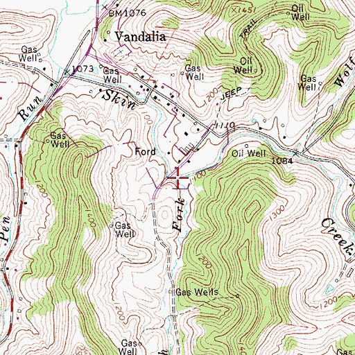 Topographic Map of Keith Fork, WV