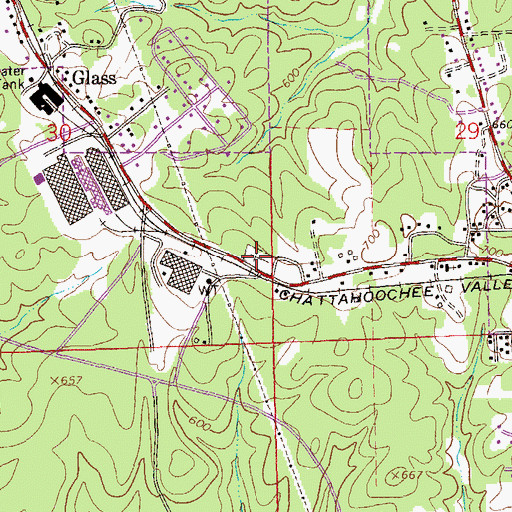 Topographic Map of Fairview Cemetery, AL