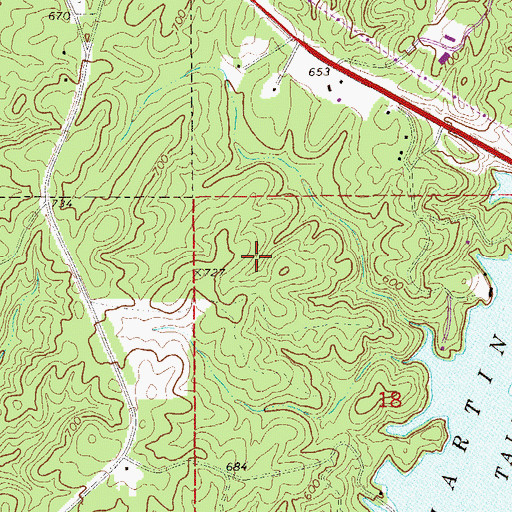 Topographic Map of First Baptist Church, AL