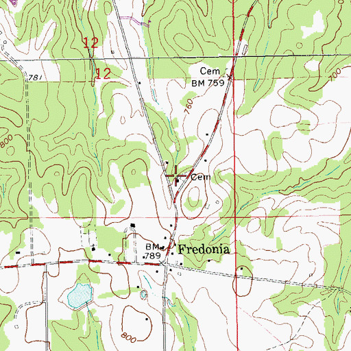 Topographic Map of New Hope Baptist Church, AL