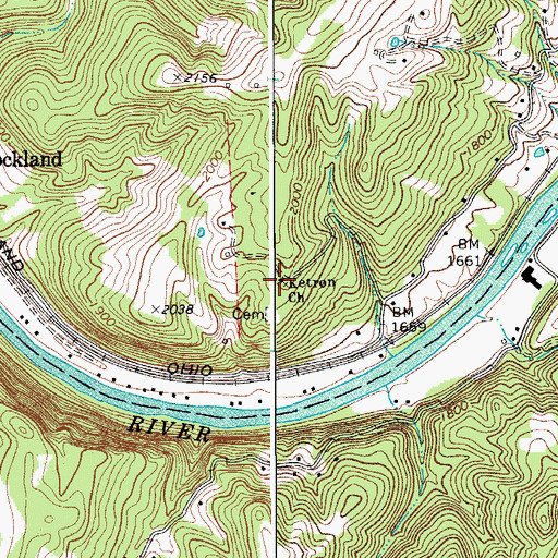 Topographic Map of Ketron Church, WV