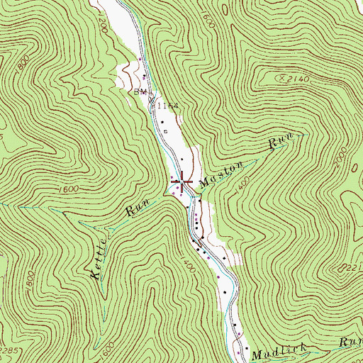 Topographic Map of Kettle Run, WV