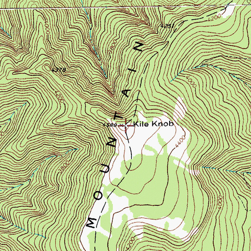 Topographic Map of Kile Knob, WV