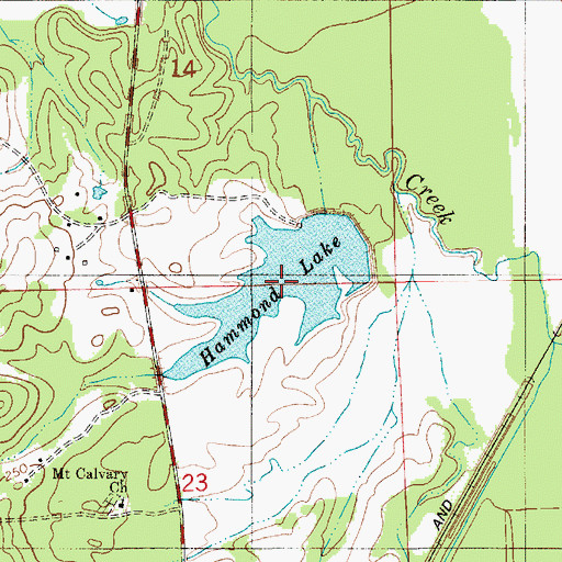 Topographic Map of Hammond Lake, AL