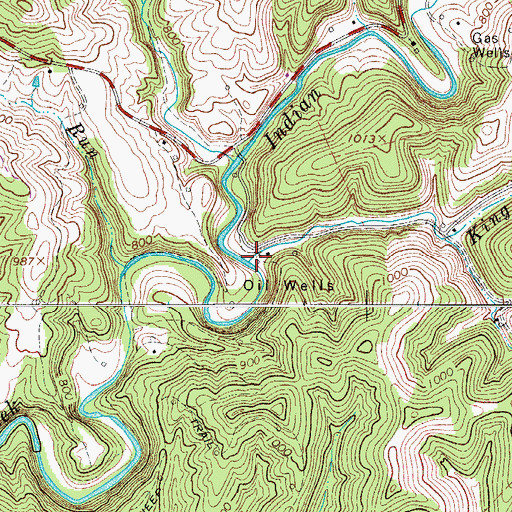 Topographic Map of King Knob Run, WV