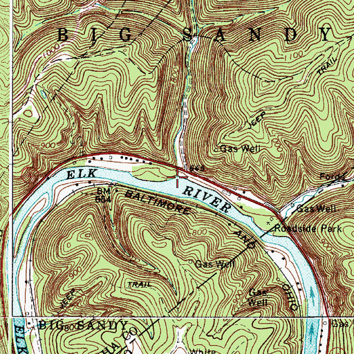 Topographic Map of King Shoals Run, WV