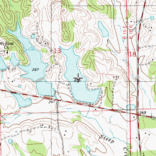 Topographic Map of Harrell Lake, AL