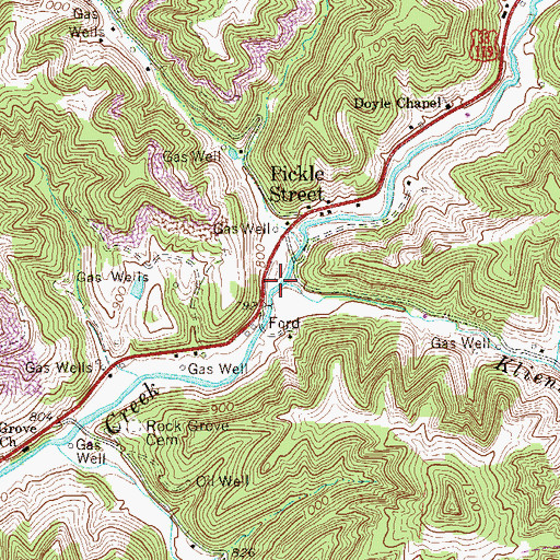 Topographic Map of Kliens Run, WV